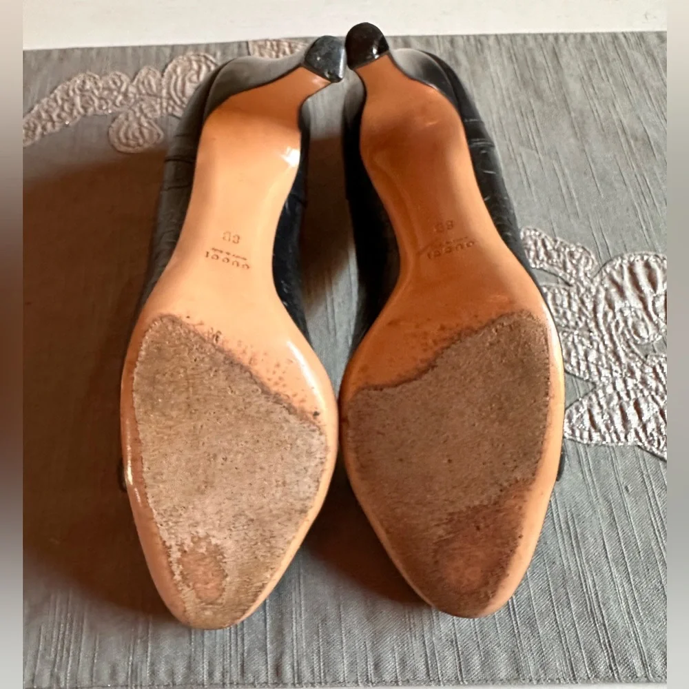 Gucci - Black Calf Leather Pumps - Picture 9 of 10